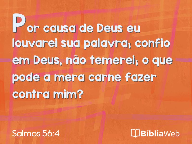 Salmos 56:4 em imagem para compartilhar