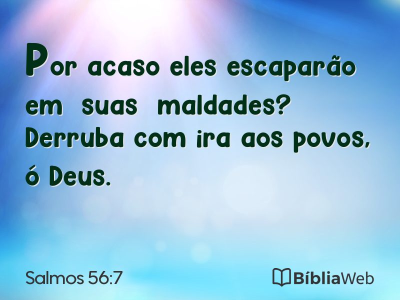 Salmos 56:7 em imagem para compartilhar