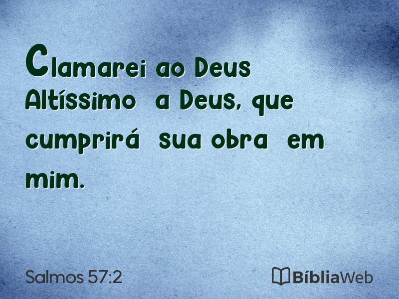 Salmos 57:2 em imagem para compartilhar