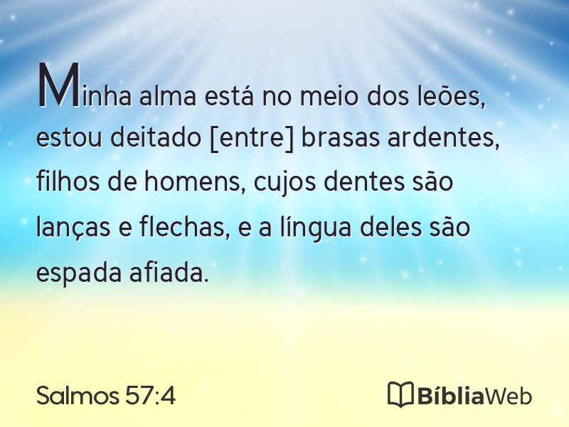 Salmos 57:4 em imagem para compartilhar