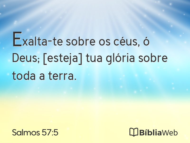 Salmos 57:5 em imagem para compartilhar