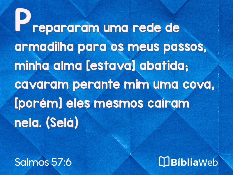 Salmos 57:6 em imagem para compartilhar