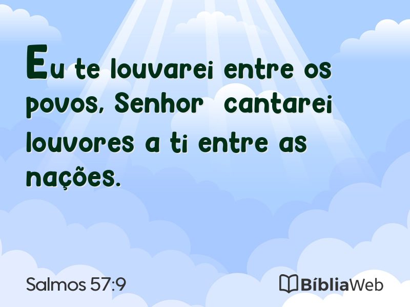 Salmos 57:9 em imagem para compartilhar
