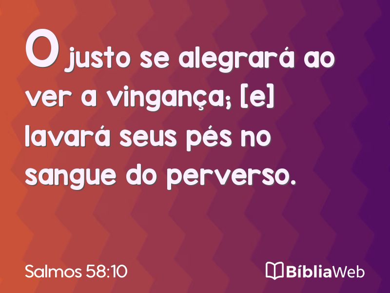 Salmos 58:10 em imagem para compartilhar