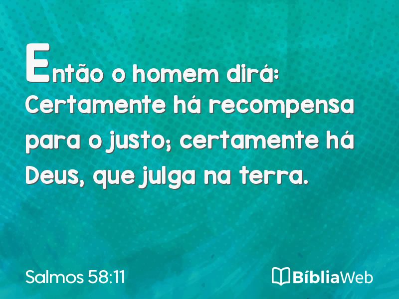 Salmos 58:11 em imagem para compartilhar