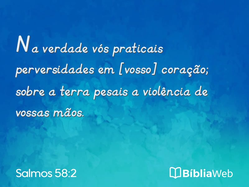 Salmos 58:2 em imagem para compartilhar