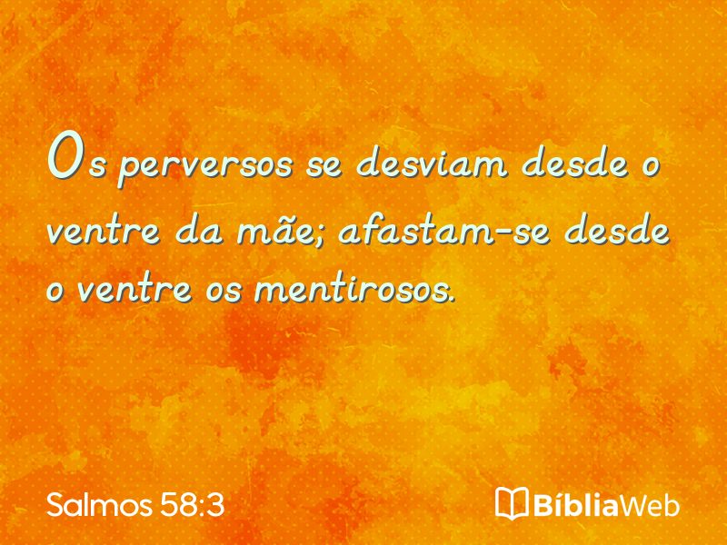 Salmos 58:3 em imagem para compartilhar