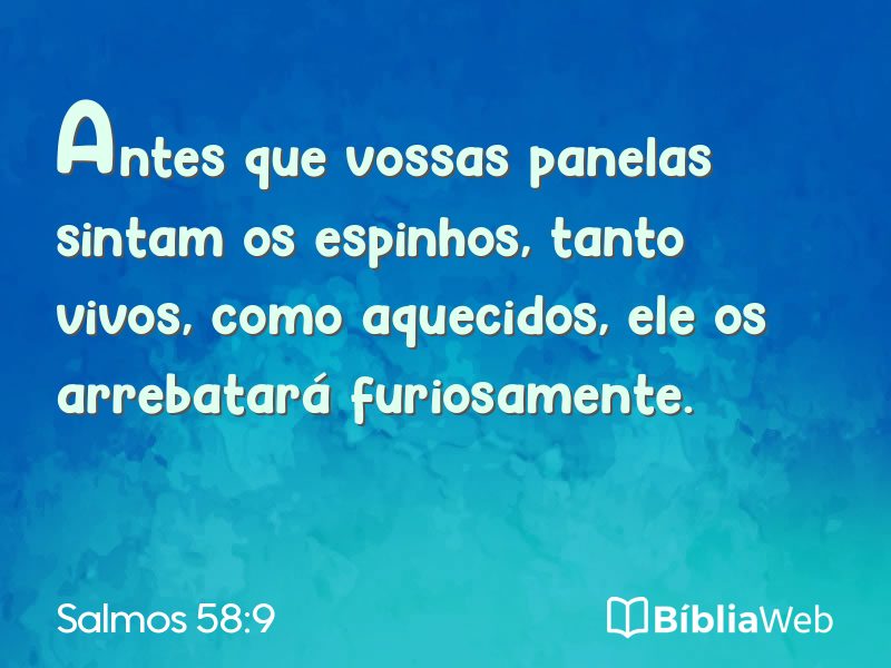 Salmos 58:9 em imagem para compartilhar