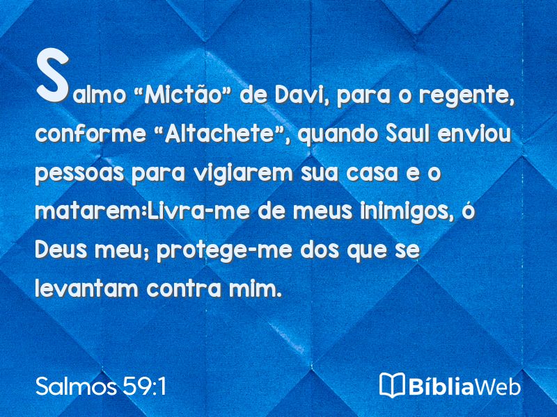 Salmos 59:1 em imagem para compartilhar