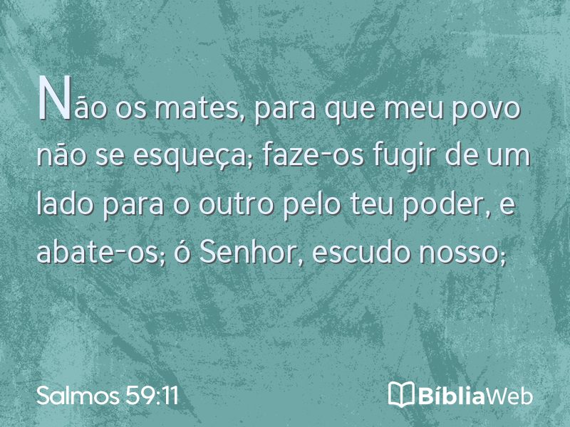 Salmos 59:11 em imagem para compartilhar