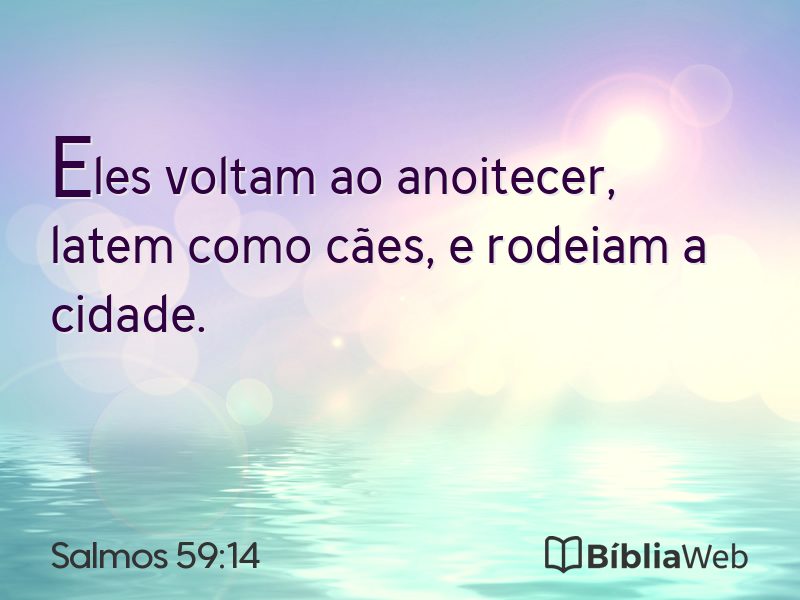 Salmos 59:14 em imagem para compartilhar