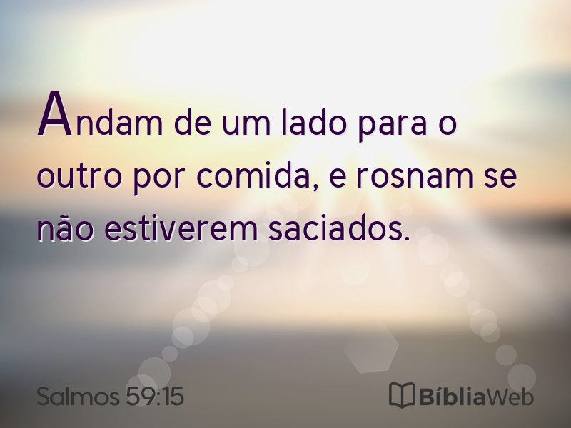 Salmos 59:15 em imagem para compartilhar