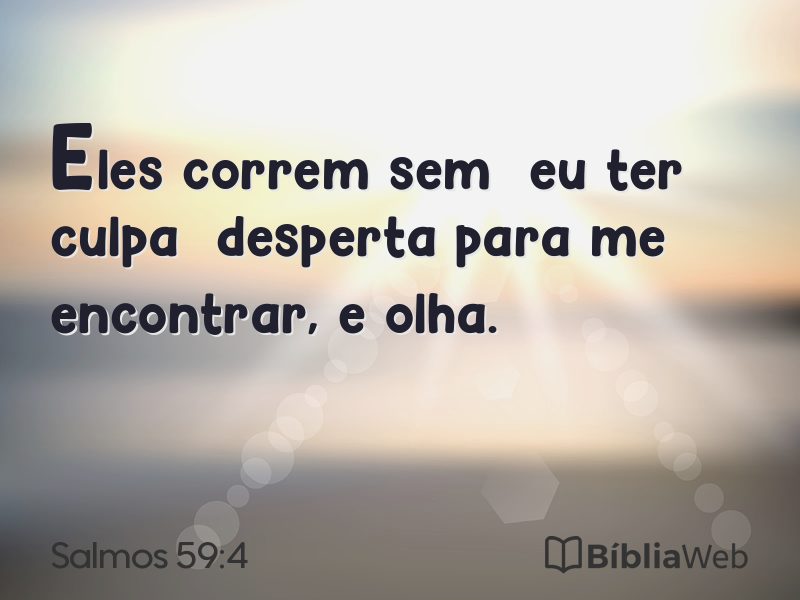 Salmos 59:4 em imagem para compartilhar