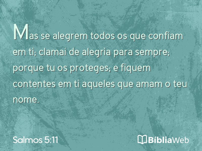 Salmos 5:11 em imagem para compartilhar