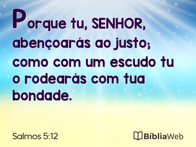 Salmos 5:12 em imagem para compartilhar