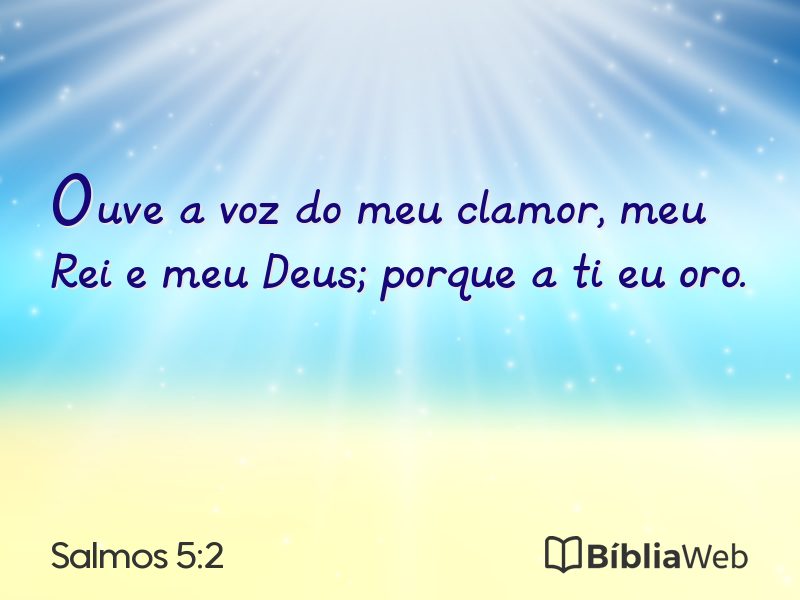 Salmos 5:2 em imagem para compartilhar