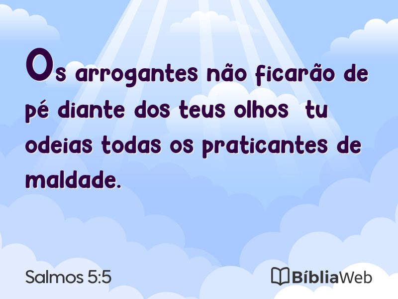 Salmos 5:5 em imagem para compartilhar