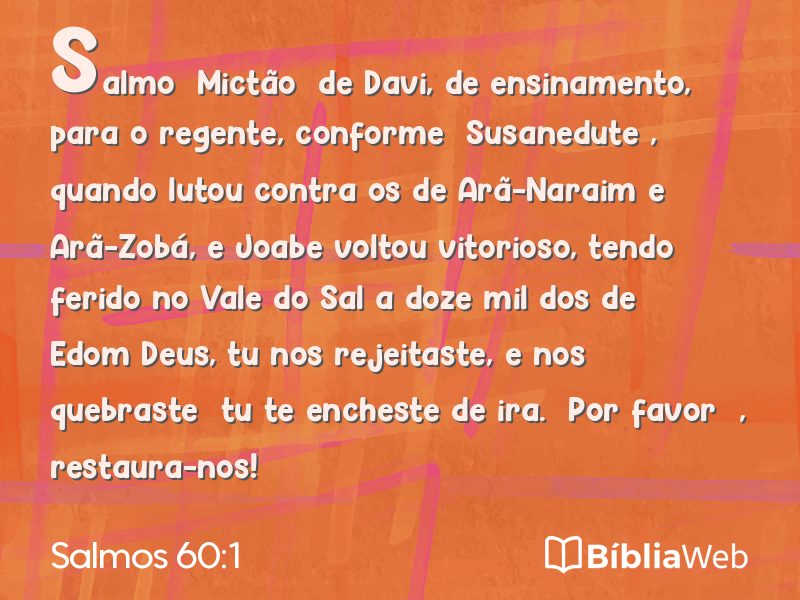 Salmos 60:1 em imagem para compartilhar