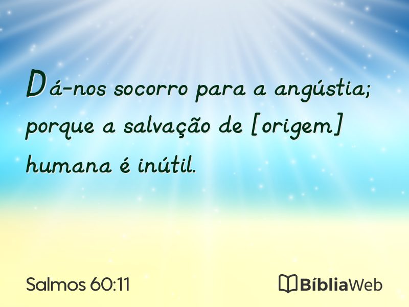 Salmos 60:11 em imagem para compartilhar