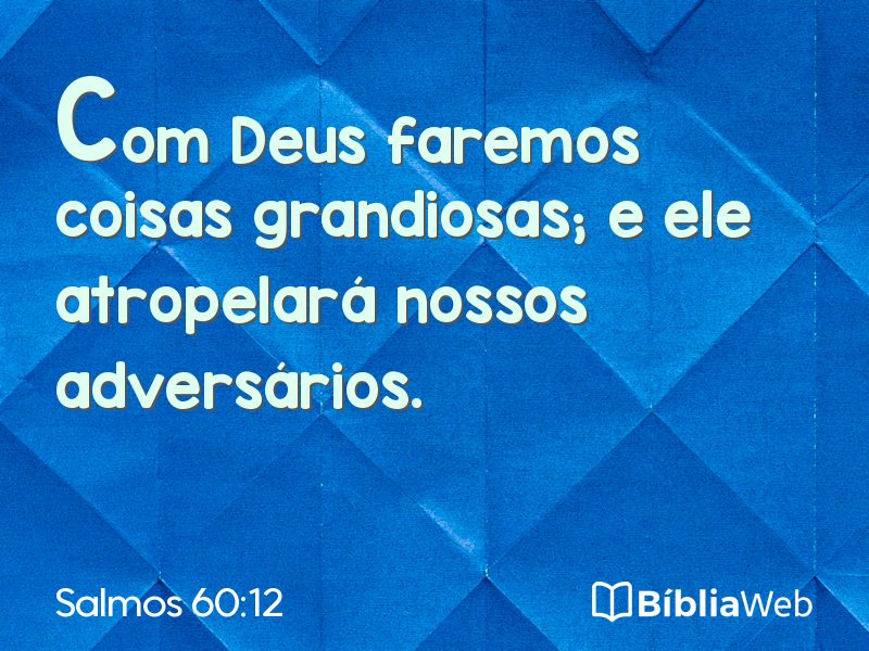 Salmos 60:12 em imagem para compartilhar