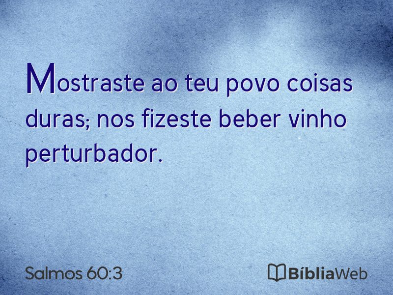Salmos 60:3 em imagem para compartilhar