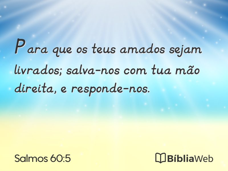 Salmos 60:5 em imagem para compartilhar