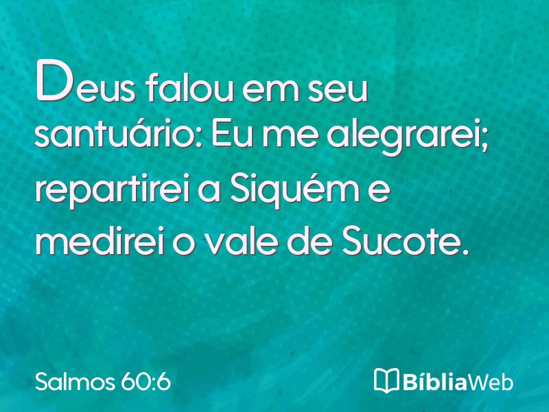 Salmos 60:6 em imagem para compartilhar