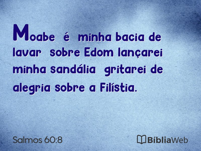 Salmos 60:8 em imagem para compartilhar