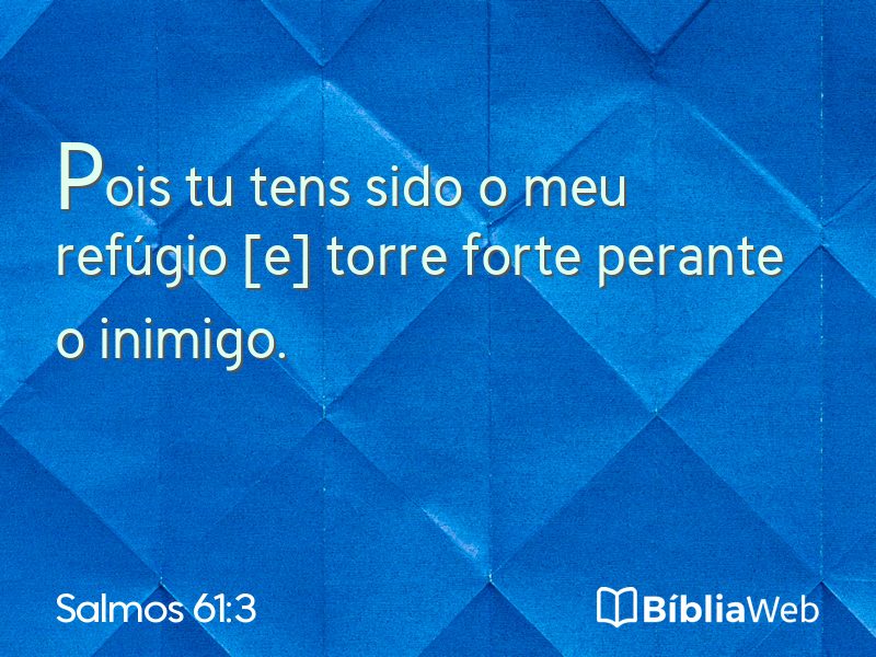 Salmos 61:3 em imagem para compartilhar