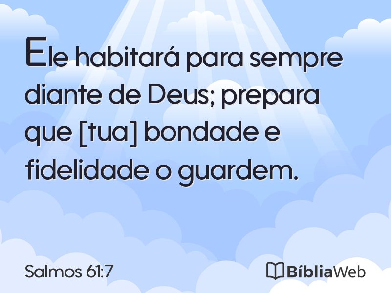 Salmos 61:7 em imagem para compartilhar
