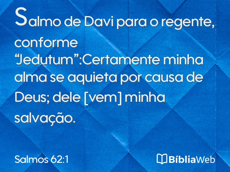 Salmos 62:1 em imagem para compartilhar