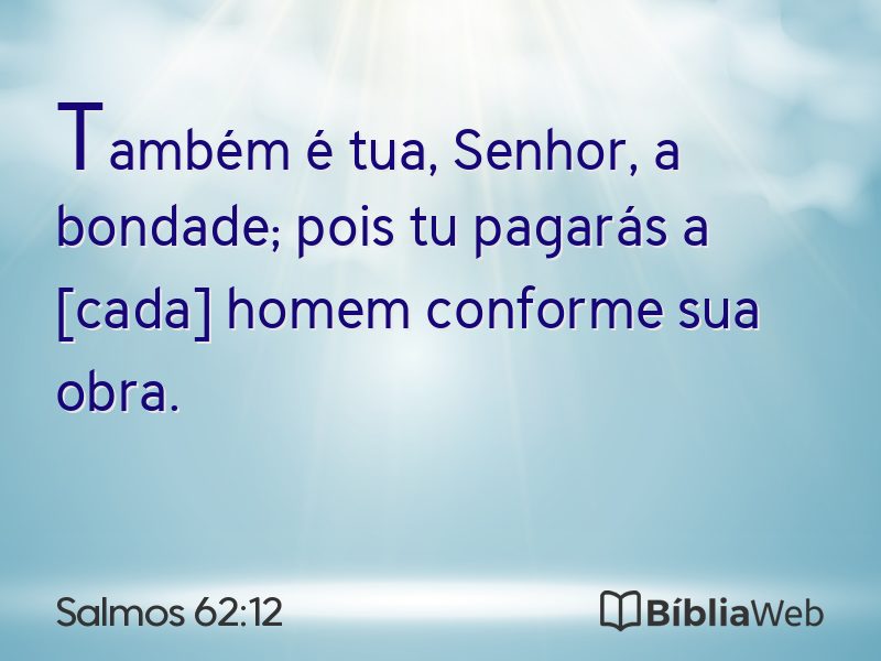 Salmos 62:12 em imagem para compartilhar