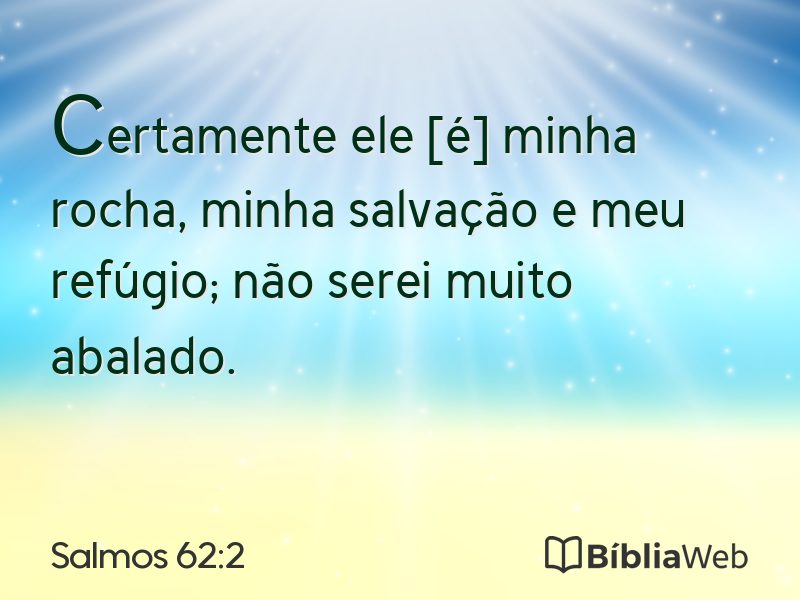 Salmos 62:2 em imagem para compartilhar