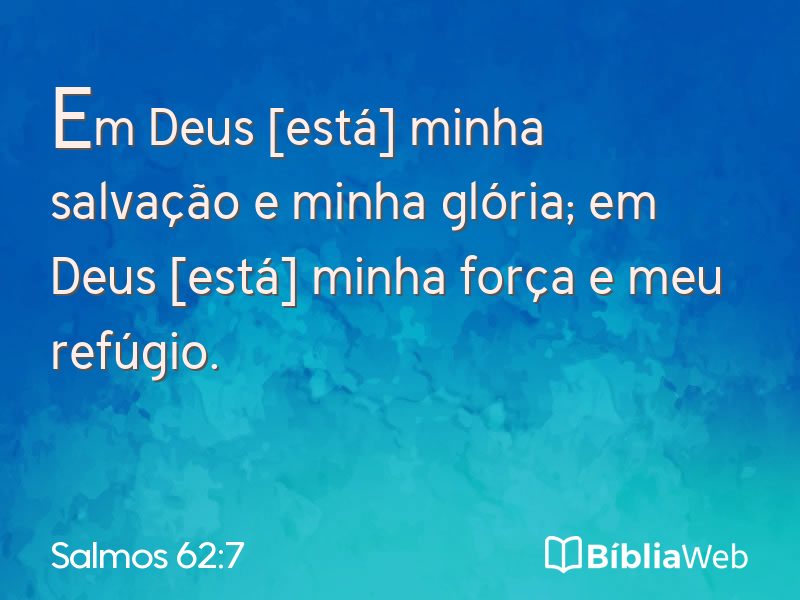 Salmos 62:7 em imagem para compartilhar