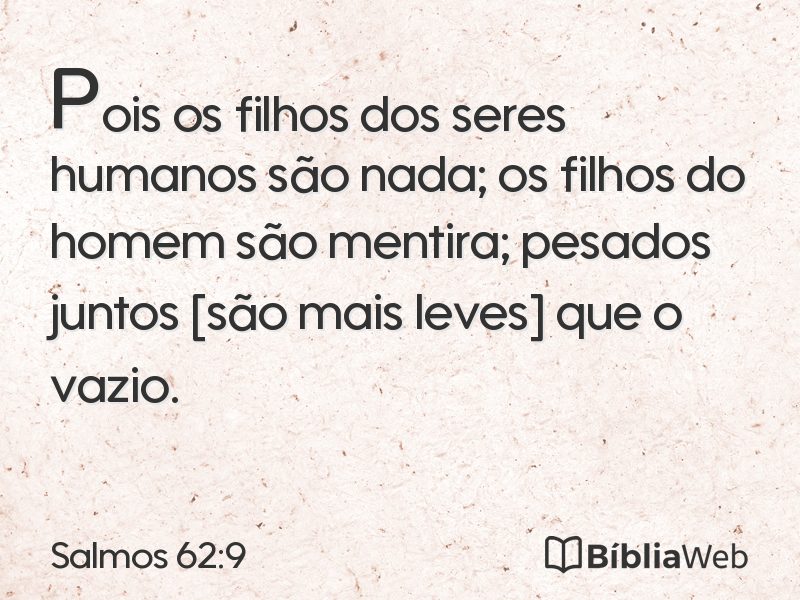 Salmos 62:9 em imagem para compartilhar