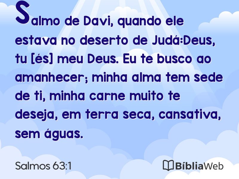 Salmos 63:1 em imagem para compartilhar
