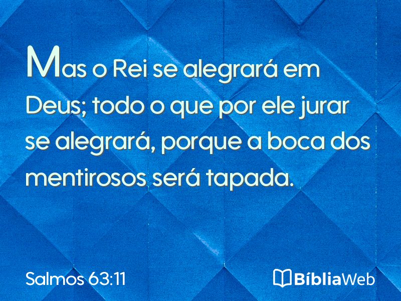 Salmos 63:11 em imagem para compartilhar