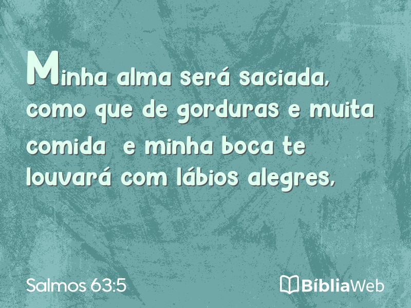Salmos 63:5 em imagem para compartilhar