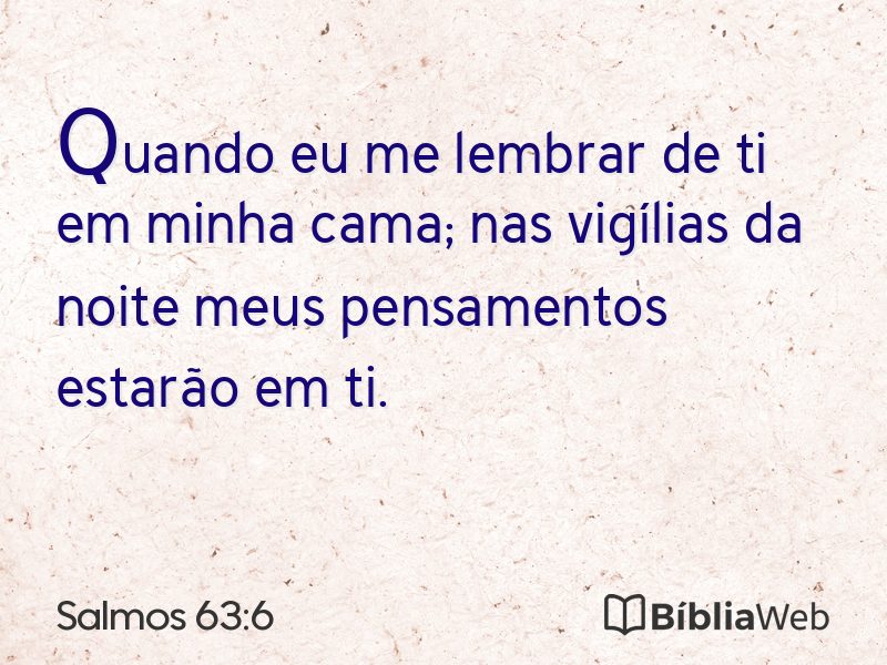 Salmos 63:6 em imagem para compartilhar