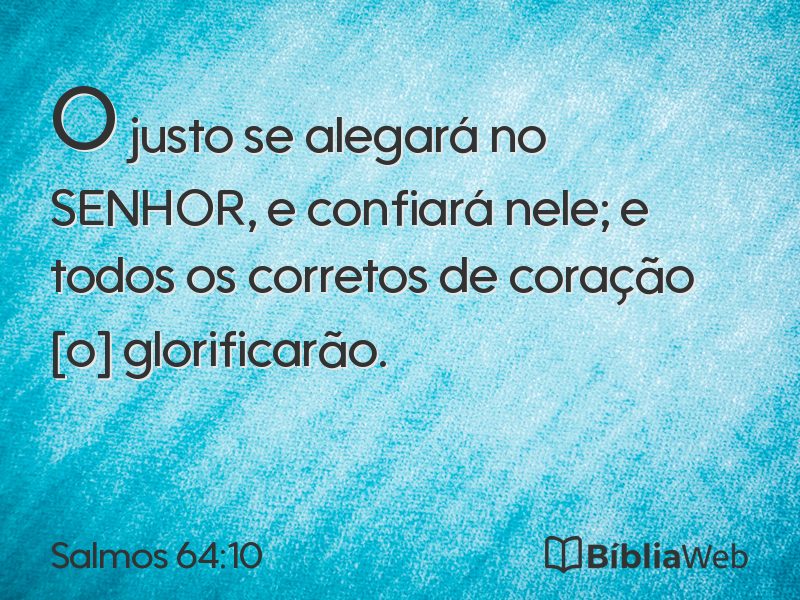 Salmos 64:10 em imagem para compartilhar