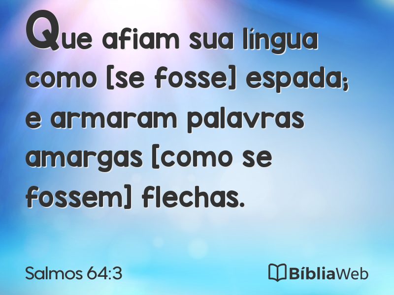 Salmos 64:3 em imagem para compartilhar