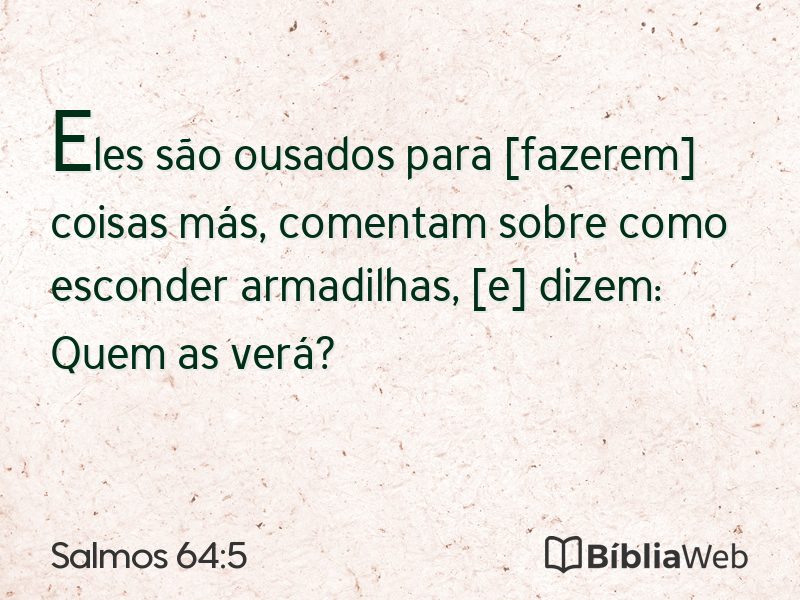 Salmos 64:5 em imagem para compartilhar