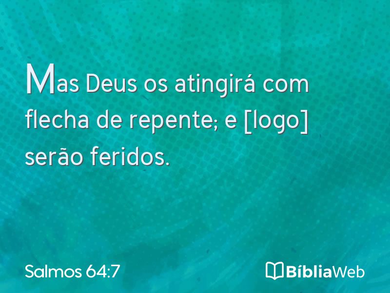 Salmos 64:7 em imagem para compartilhar