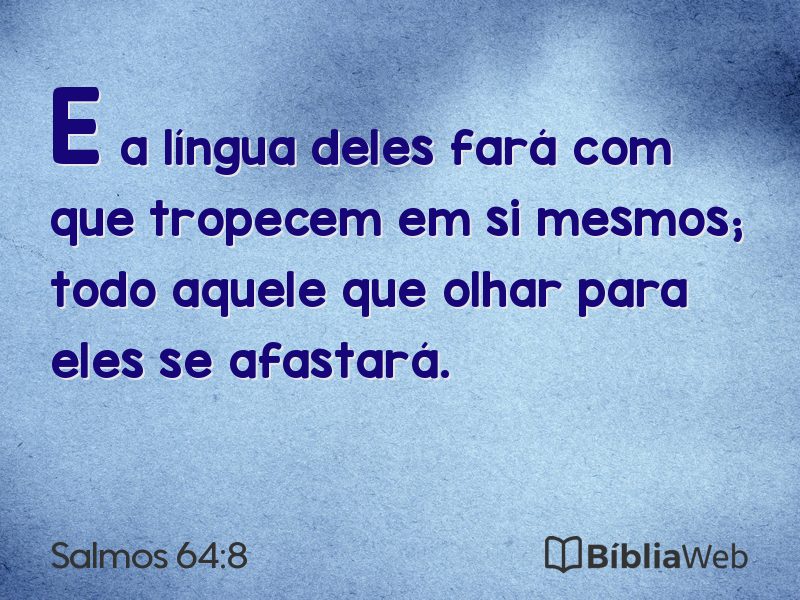 Salmos 64:8 em imagem para compartilhar