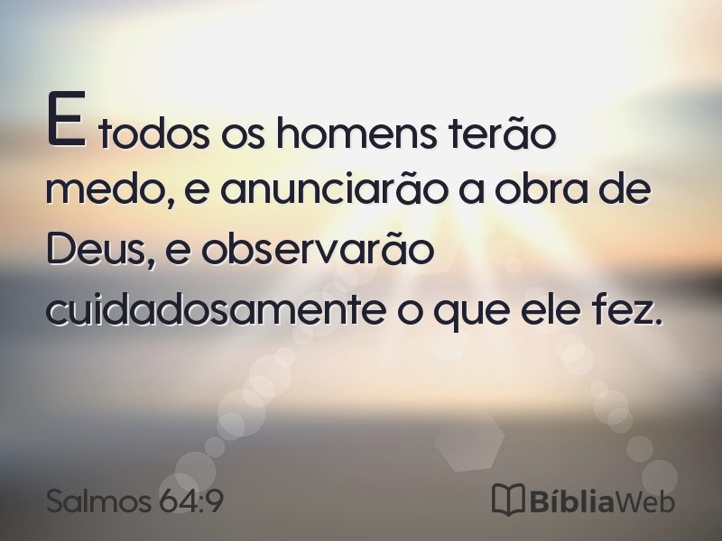 Salmos 64:9 em imagem para compartilhar