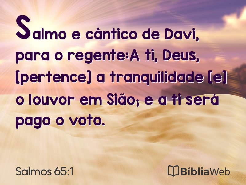 Salmos 65:1 em imagem para compartilhar