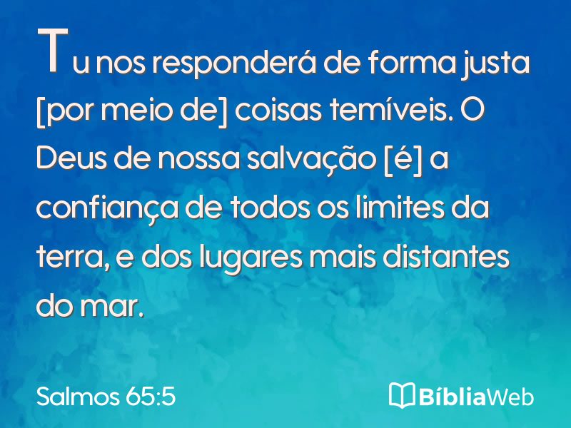Salmos 65:5 em imagem para compartilhar