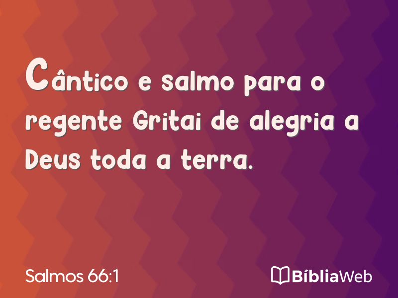 Salmos 66:1 em imagem para compartilhar