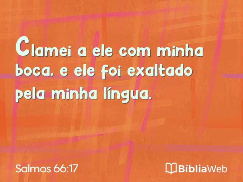 Salmos 66:17 em imagem para compartilhar