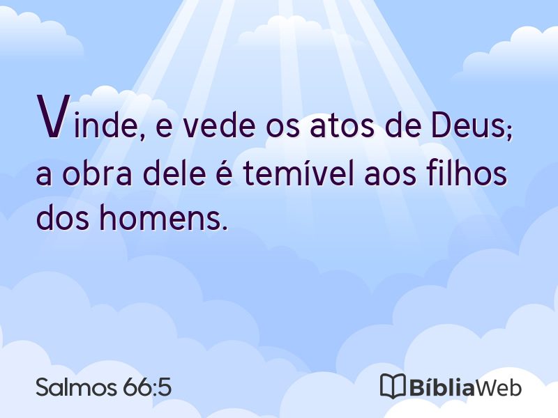 Salmos 66:5 em imagem para compartilhar
